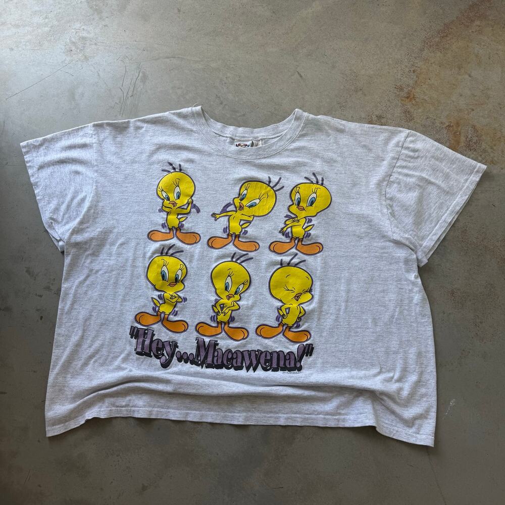 Vintage 90’s Looney Tunes Tweety Bird Cartoon Retro Graphic T-shirt Size 2XL